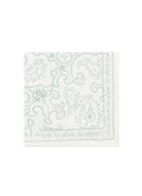 Foulard carré 45cm imprimé - Blanc & Vert