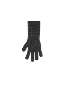 23cm wool velvet glove - Imperial Green