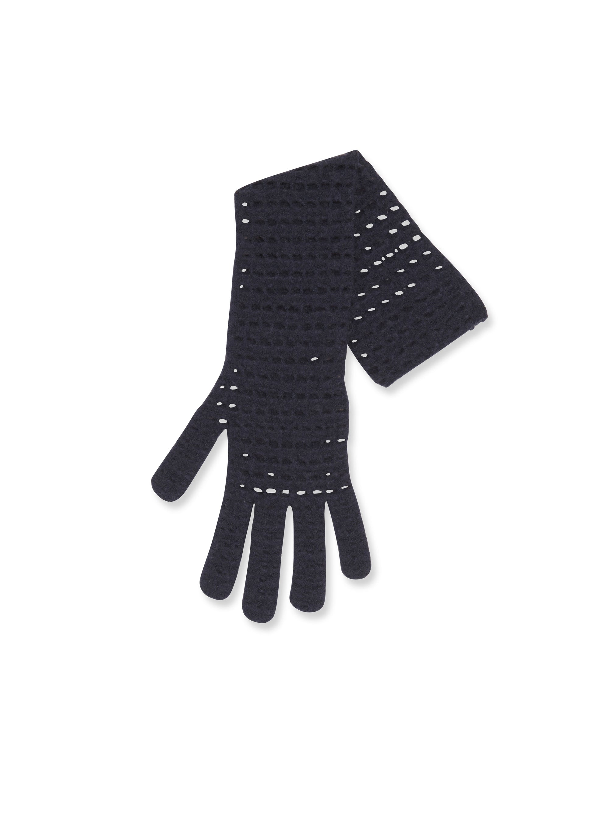 Gant 23cm en velours de laine - Nuit