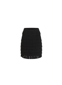 Fringed skirt - Black intense