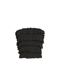 Strapless top with ruffles - Black
