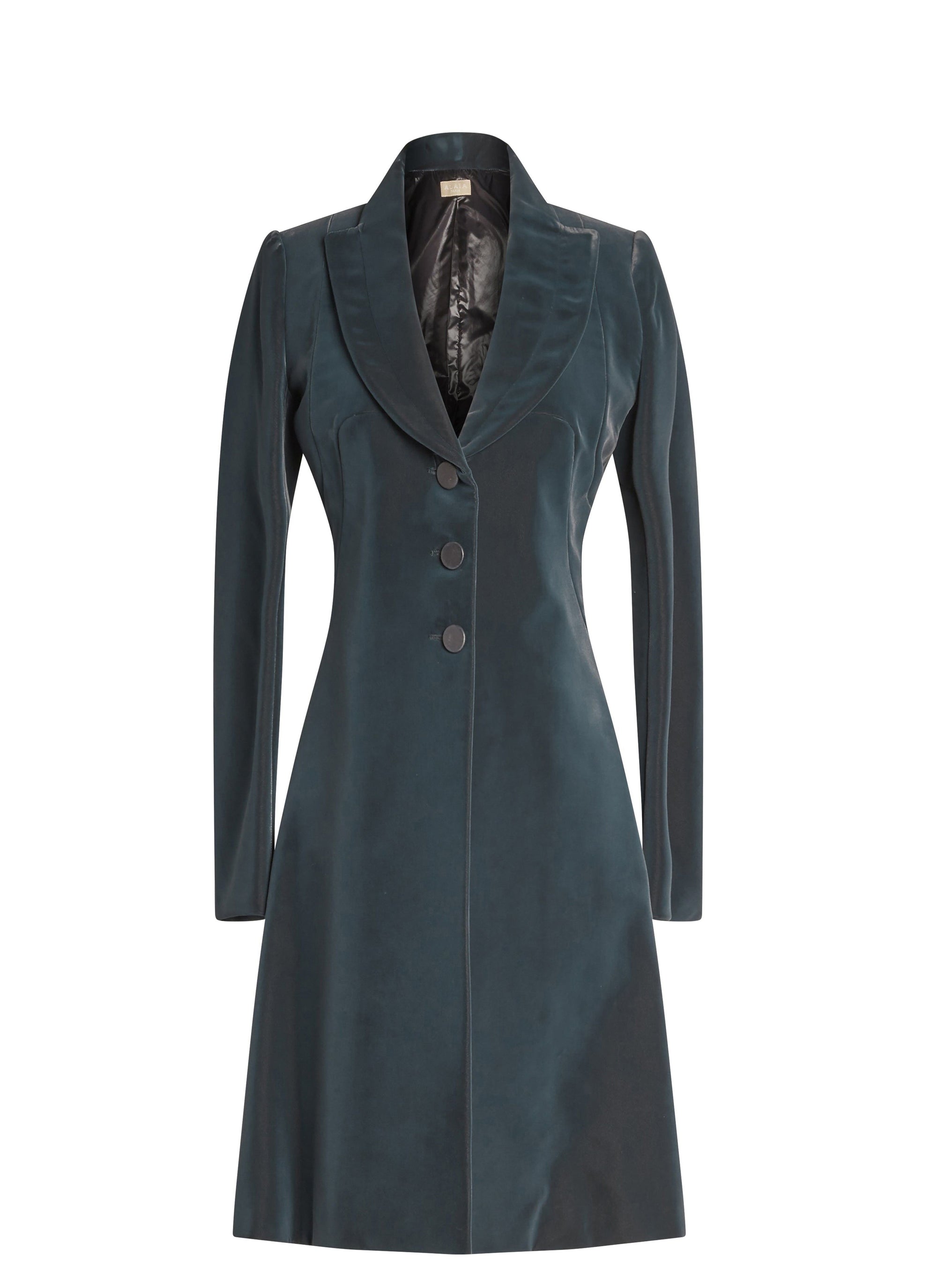 Shawl-collar coat - Petrole Blue