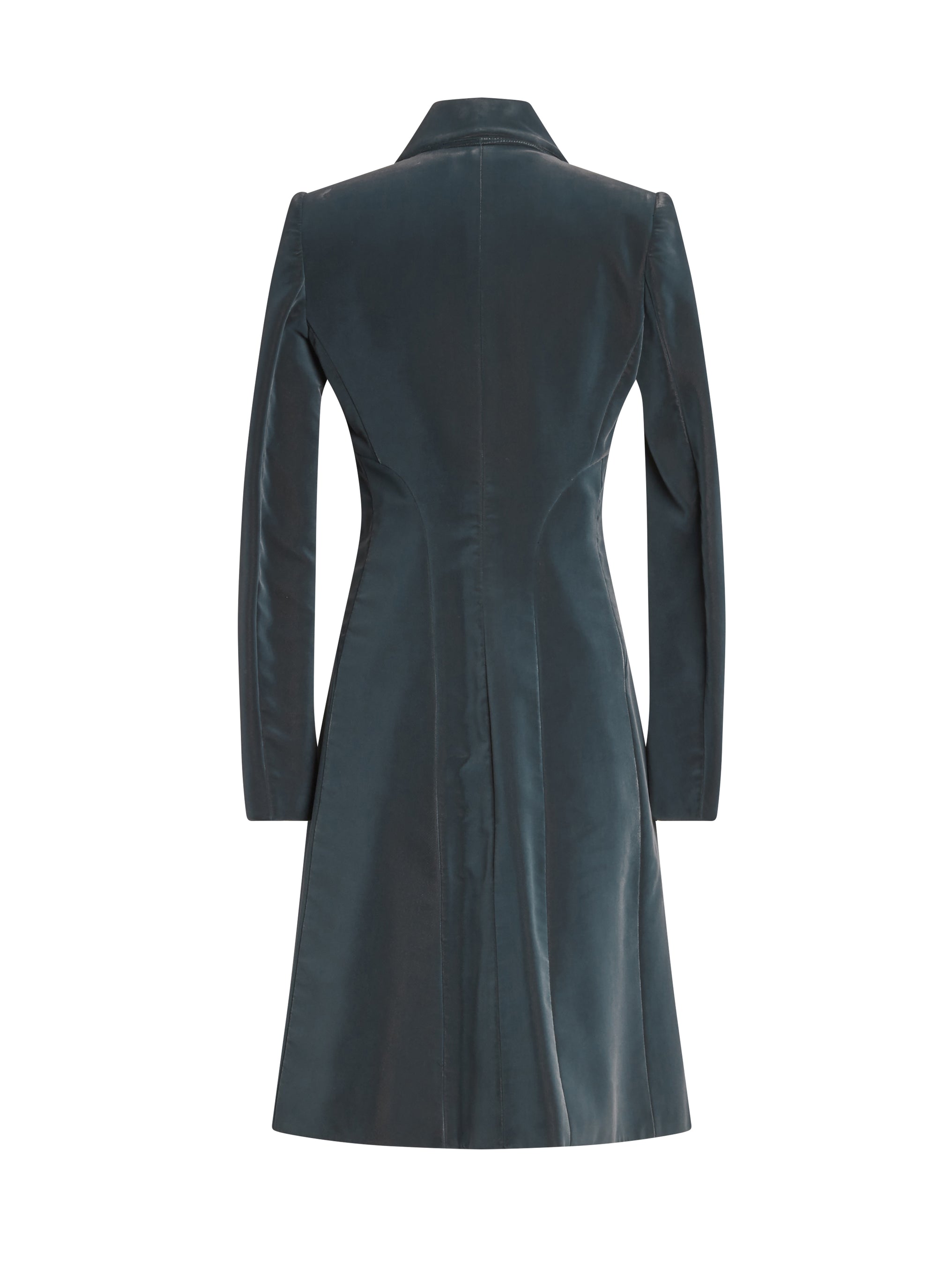 Shawl-collar coat - Petrole Blue