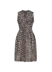 Robe zip en cuir - Fume