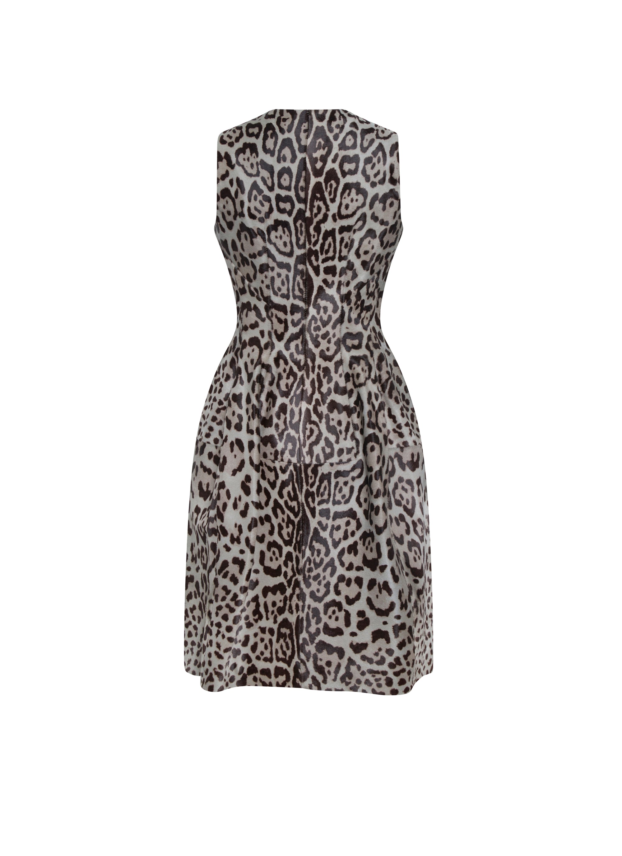 Robe zip en cuir - Fume
