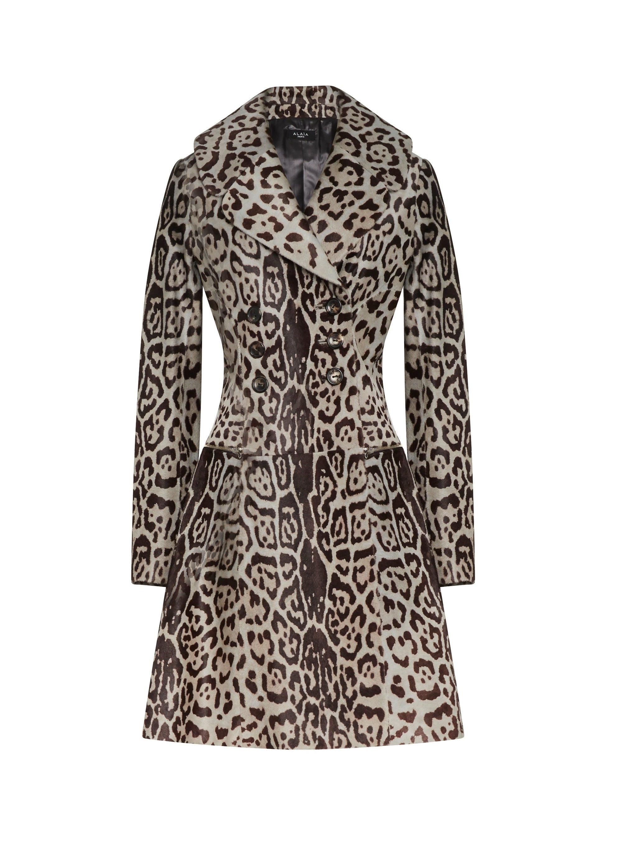 Manteau croisé en cuir - Fume