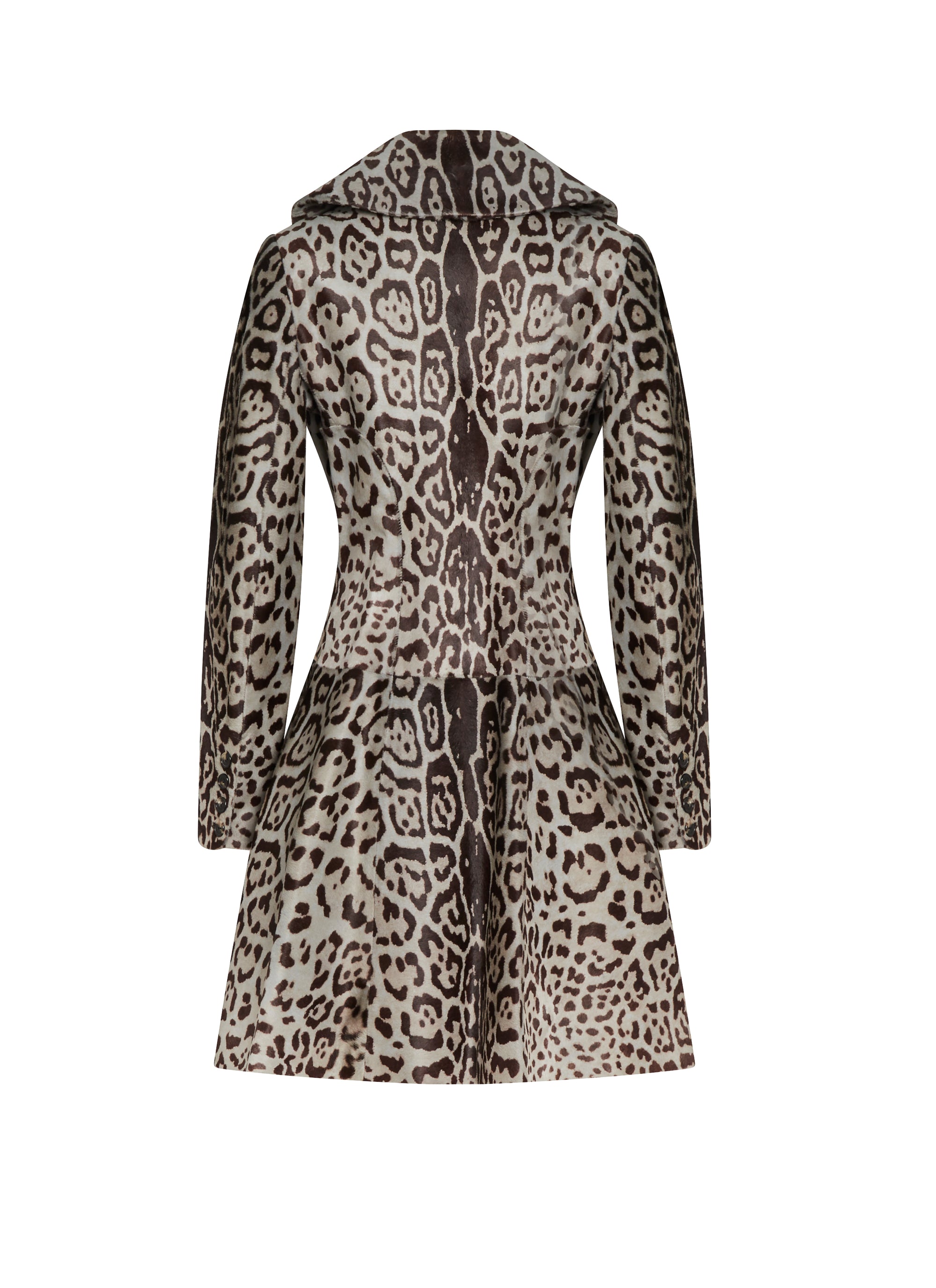 Manteau croisé en cuir - Fume