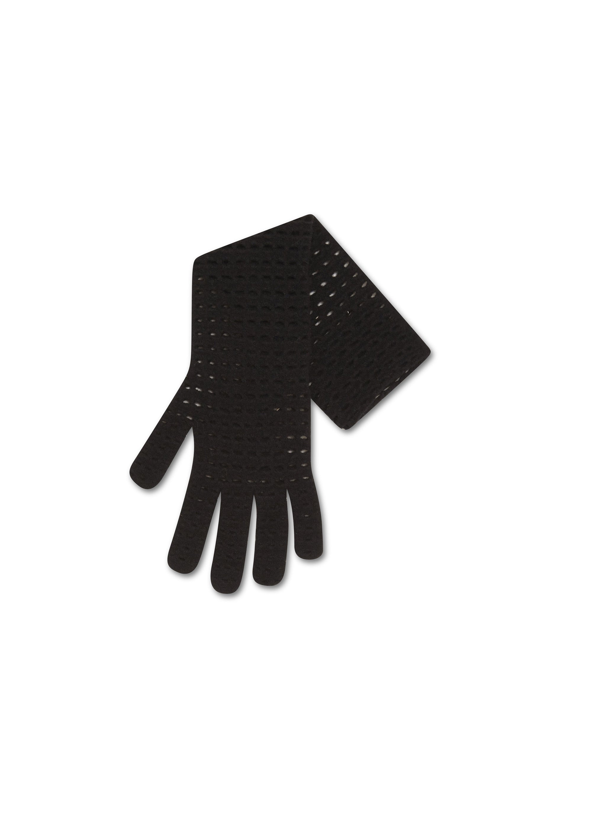 23cm wool velvet glove - Black intense