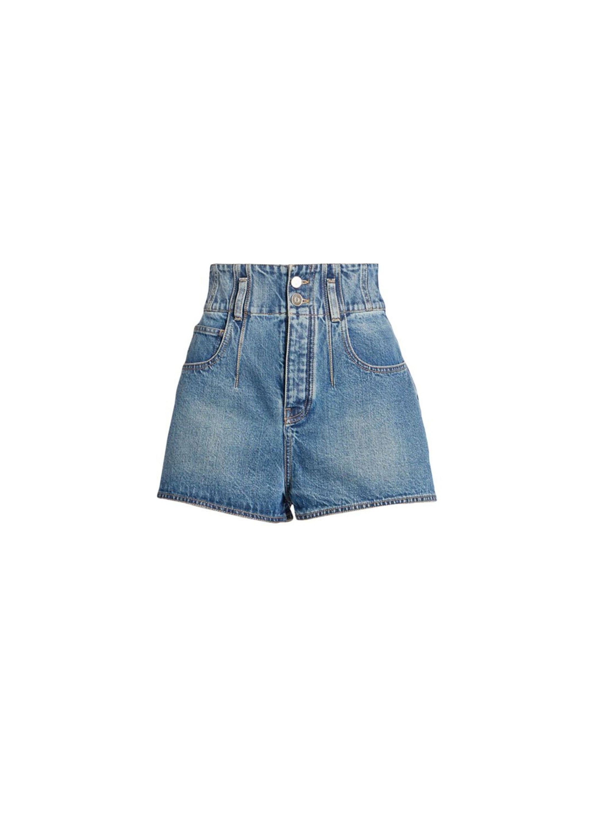 High waist shorts - Vintage Blue