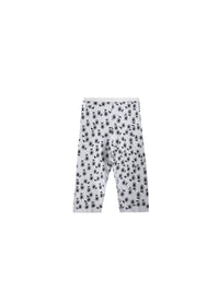 Flower print short - Optic White