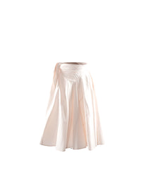 Flared fluid mid-length skirt - Peche