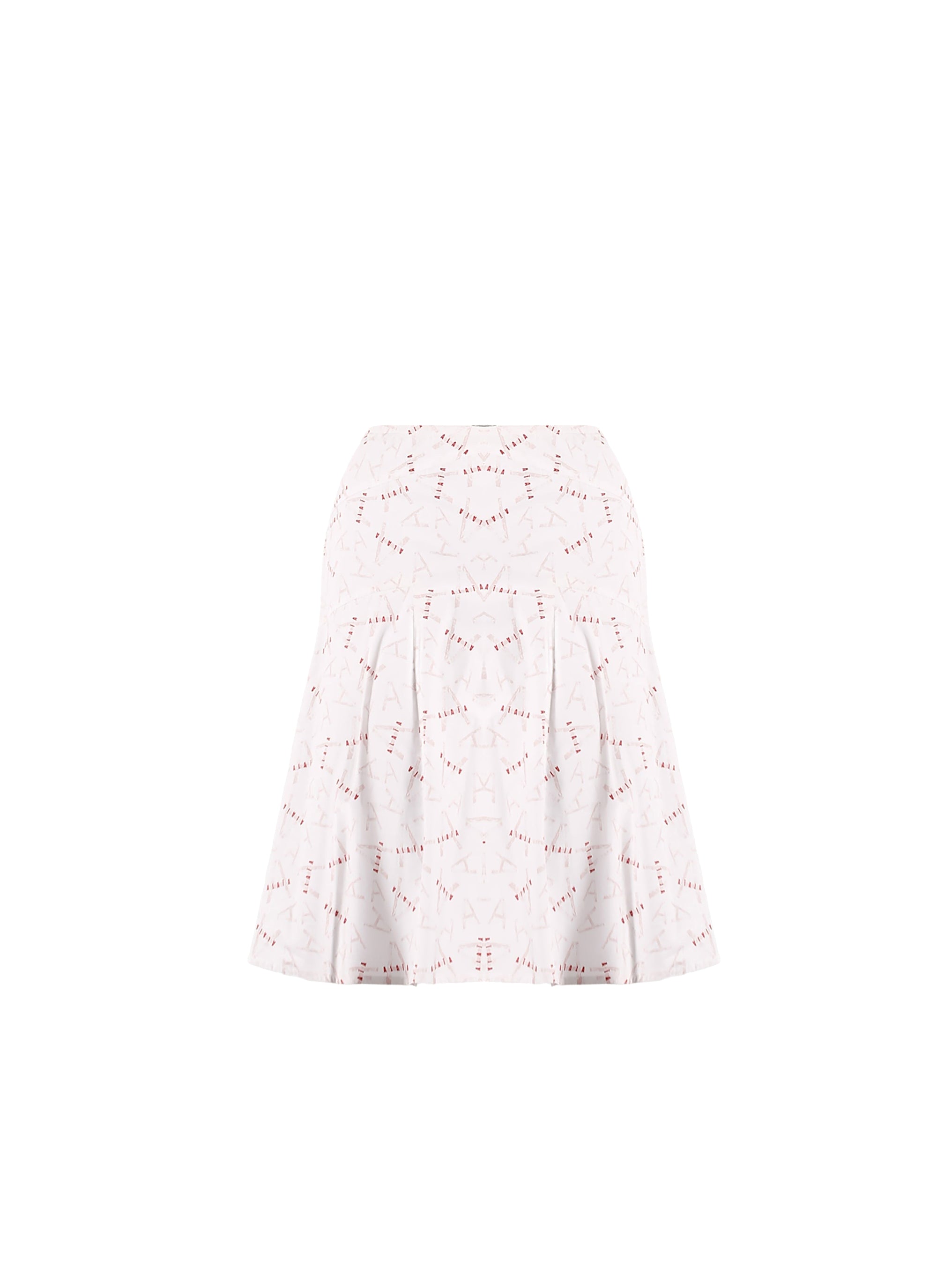 Jupe Pop imprimée courte zippée - Blanc & Rose