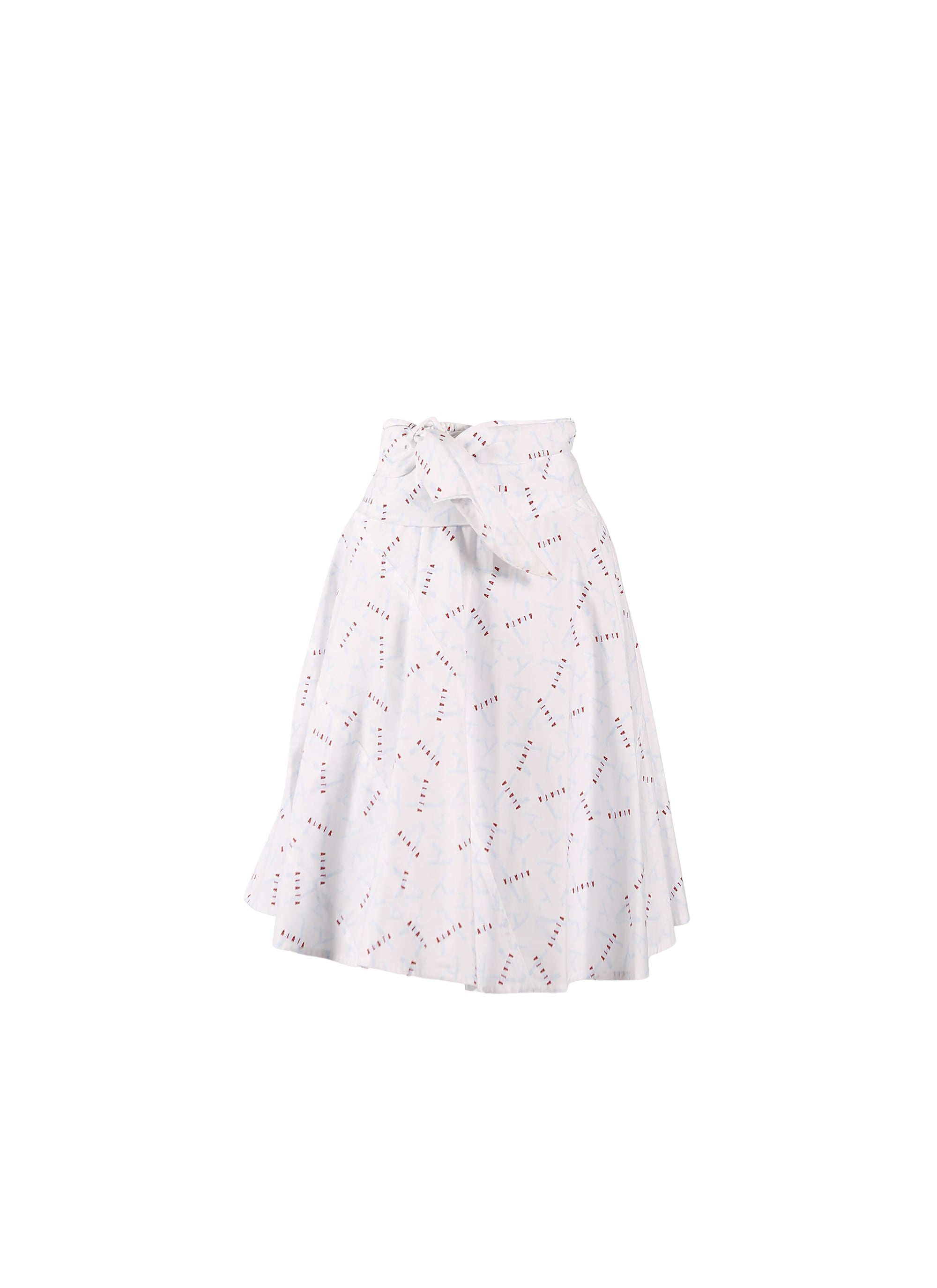 Printed Pop skirt with Panels - White & Blue