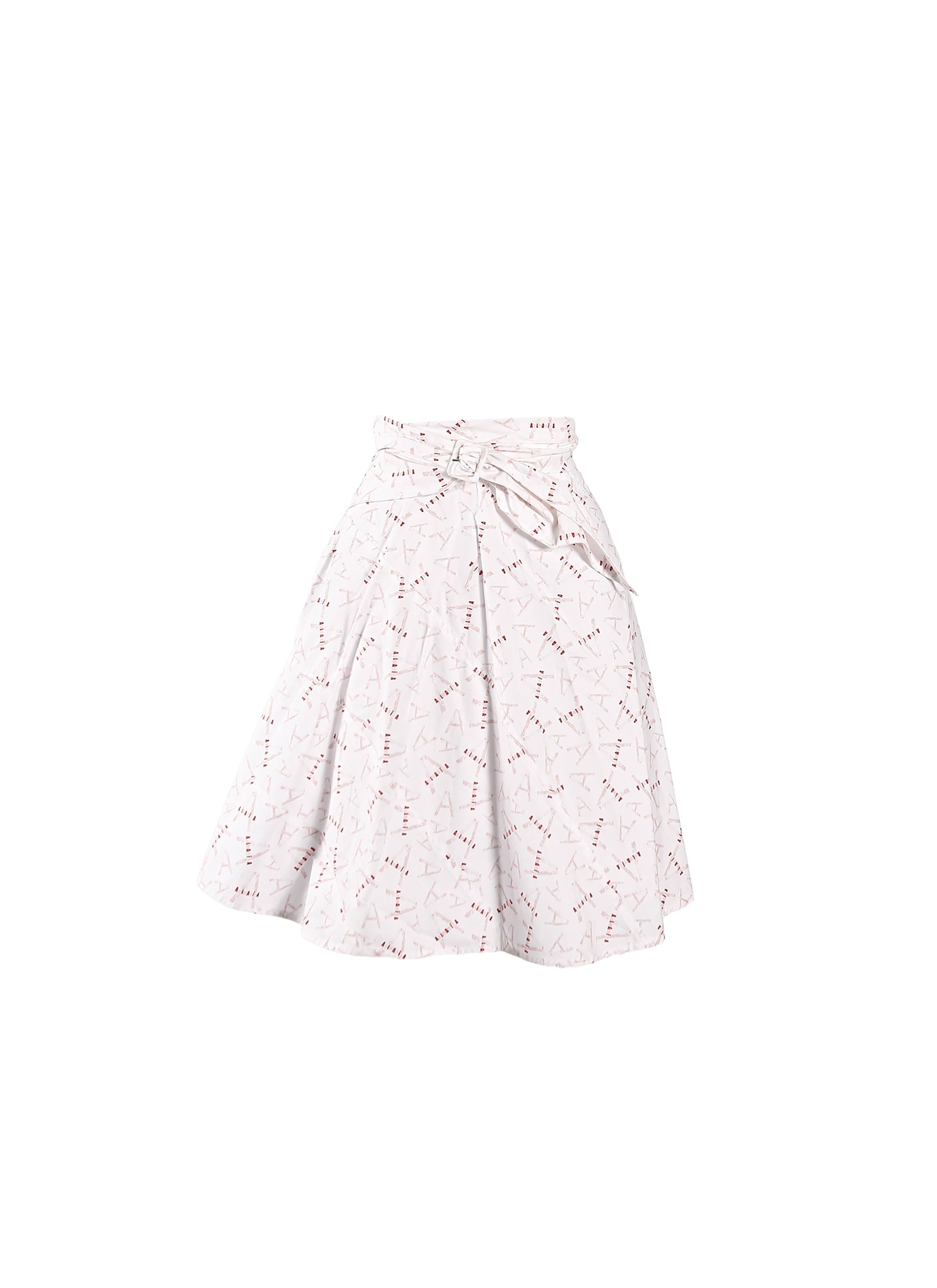Jupe Pop imprimée à empiècements - Blanc & Rose