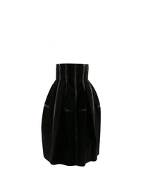Jupe haute en cuir - Noir