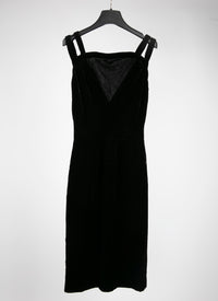Robe bretelle - Noir Brillant