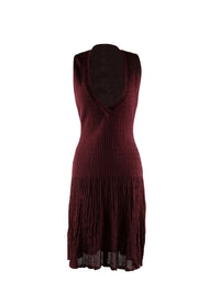 Textured sleeveless dress - Bordeaux