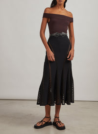 Body à épaules nues - Grenat