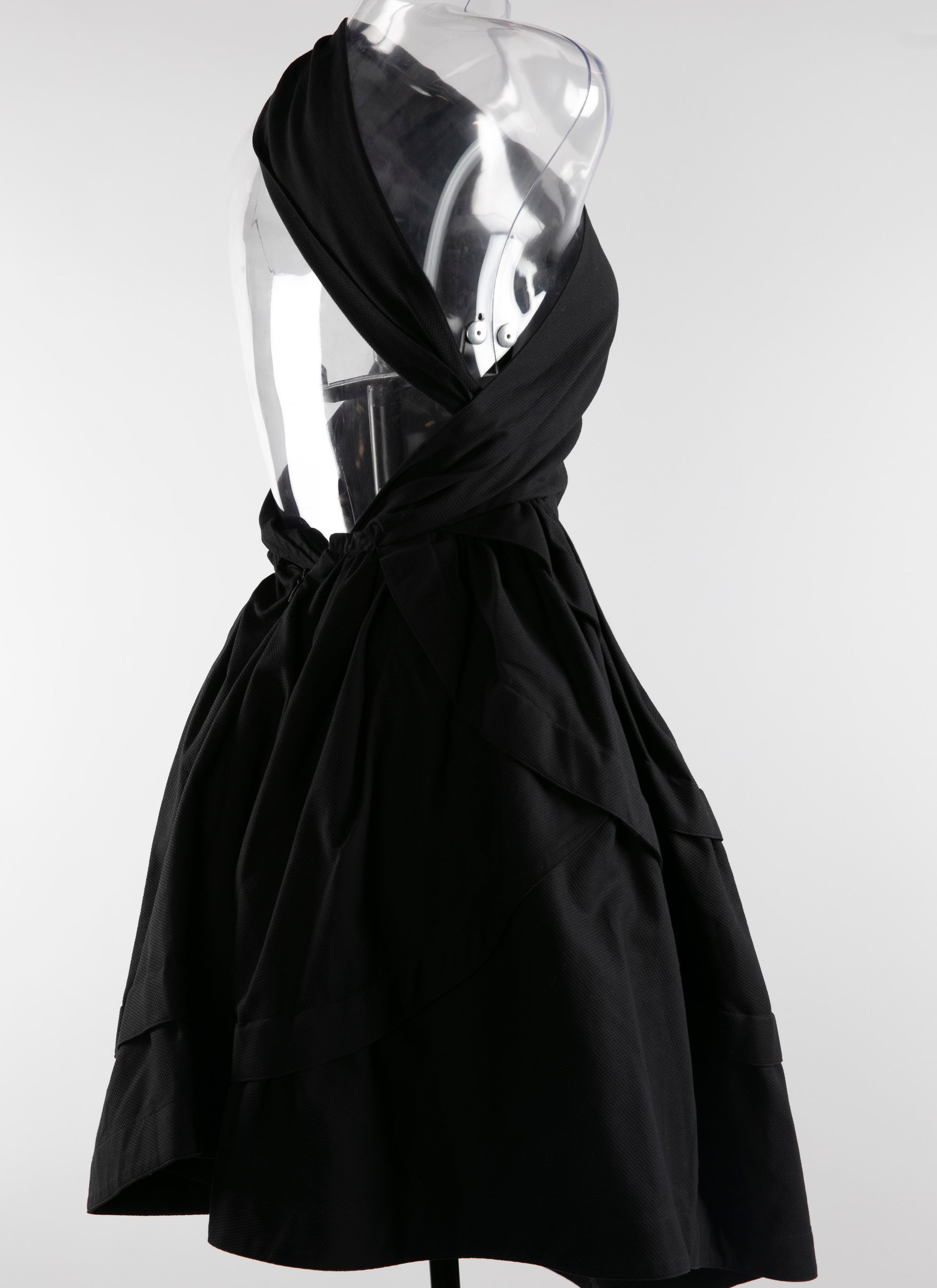 Asymmetric dress - Intense Black