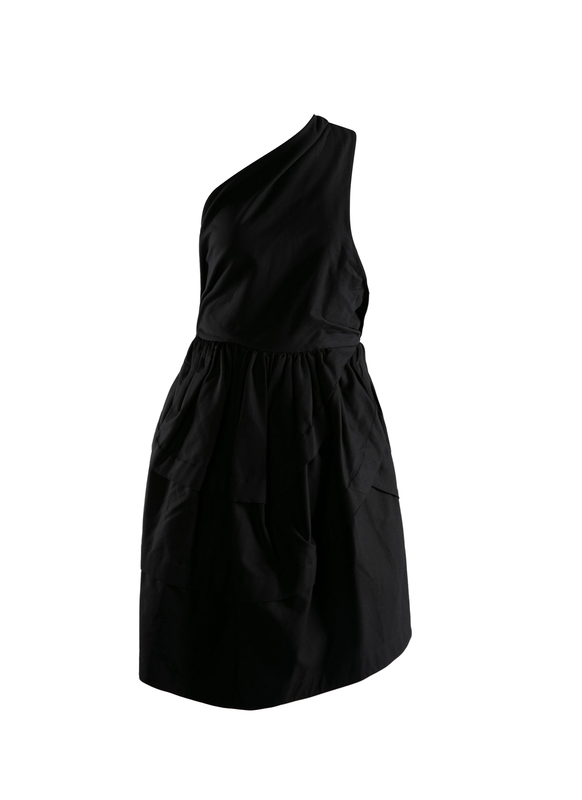 Asymmetric dress - Intense Black