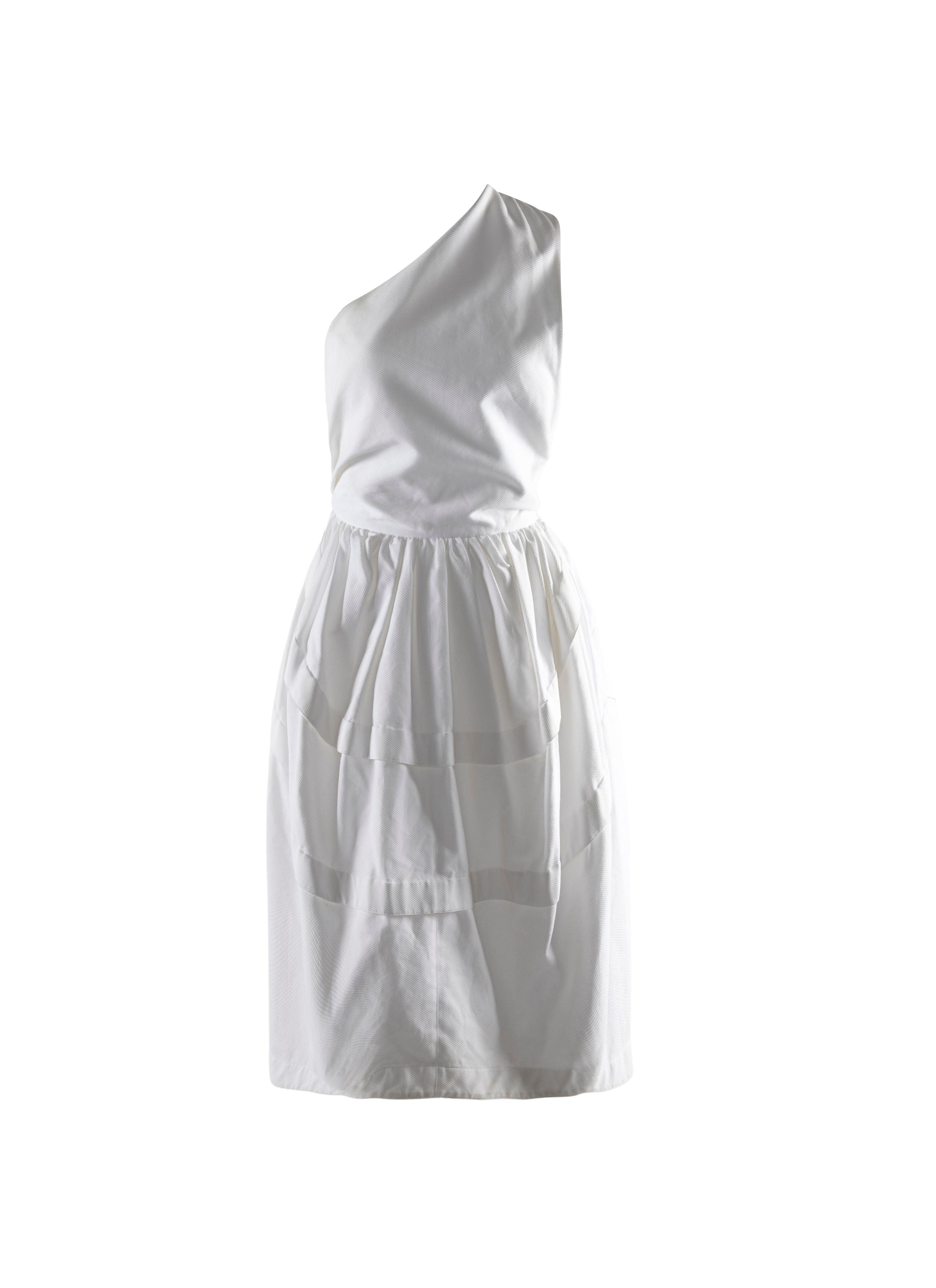 Robe asymétrique - Blanc intense