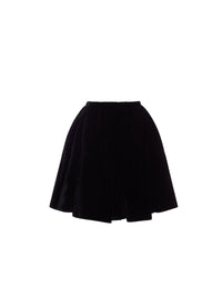 Velvet petal skirt - Black