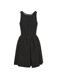 Petal dress in wool and cashmere - Noir Brillant