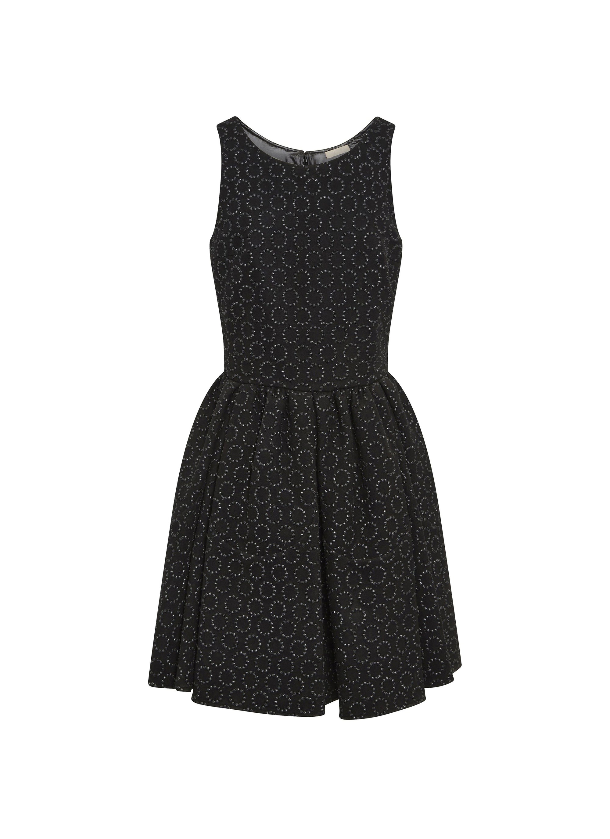 Petal dress in wool and cashmere - Noir Brillant