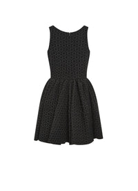 Petal dress in wool and cashmere - Noir Brillant