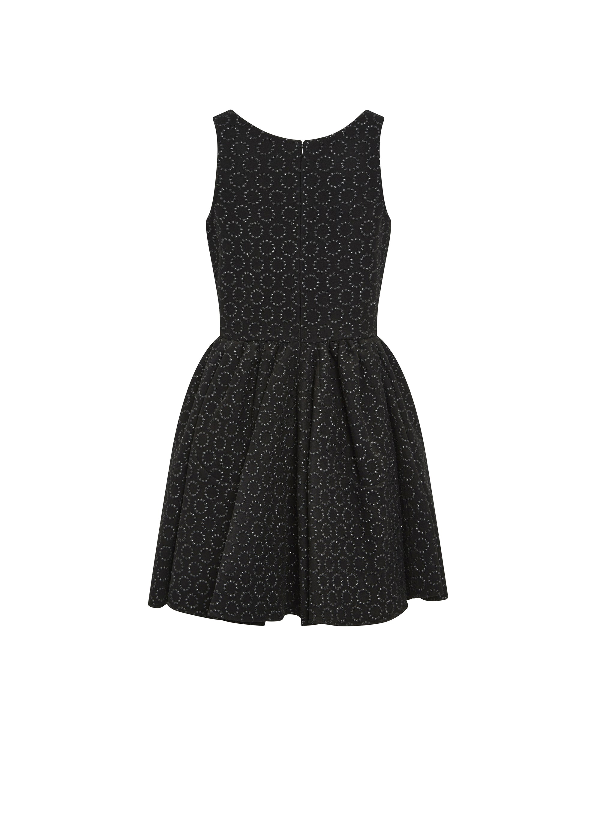 Petal dress in wool and cashmere - Noir Brillant