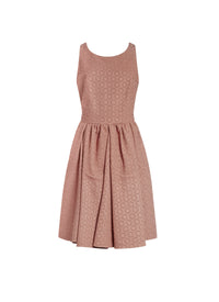 Petal dress in wool and cashmere - Poudre