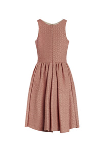 Petal dress in wool and cashmere - Poudre