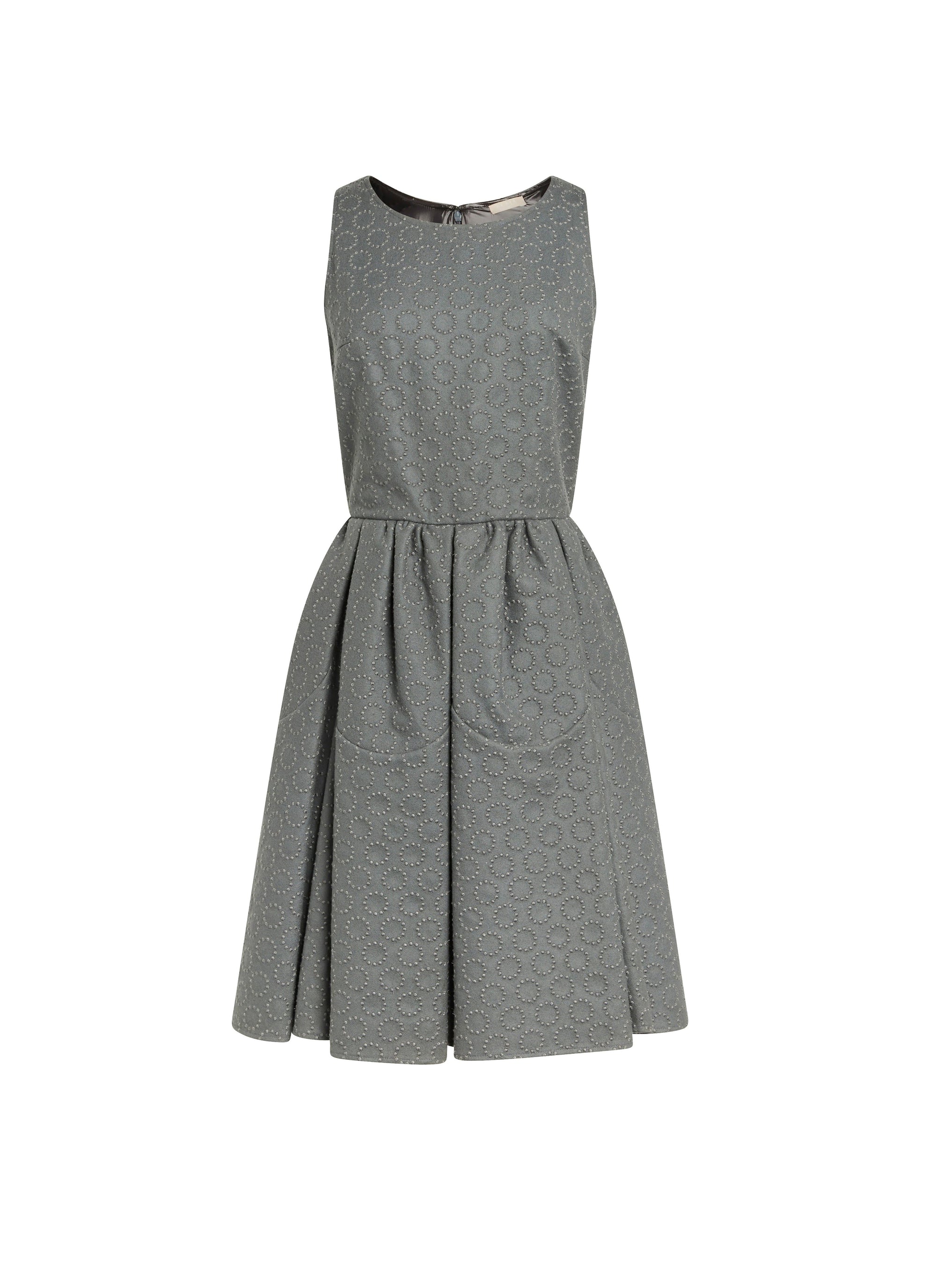 Robe pétale en laine et cachemire - Fer