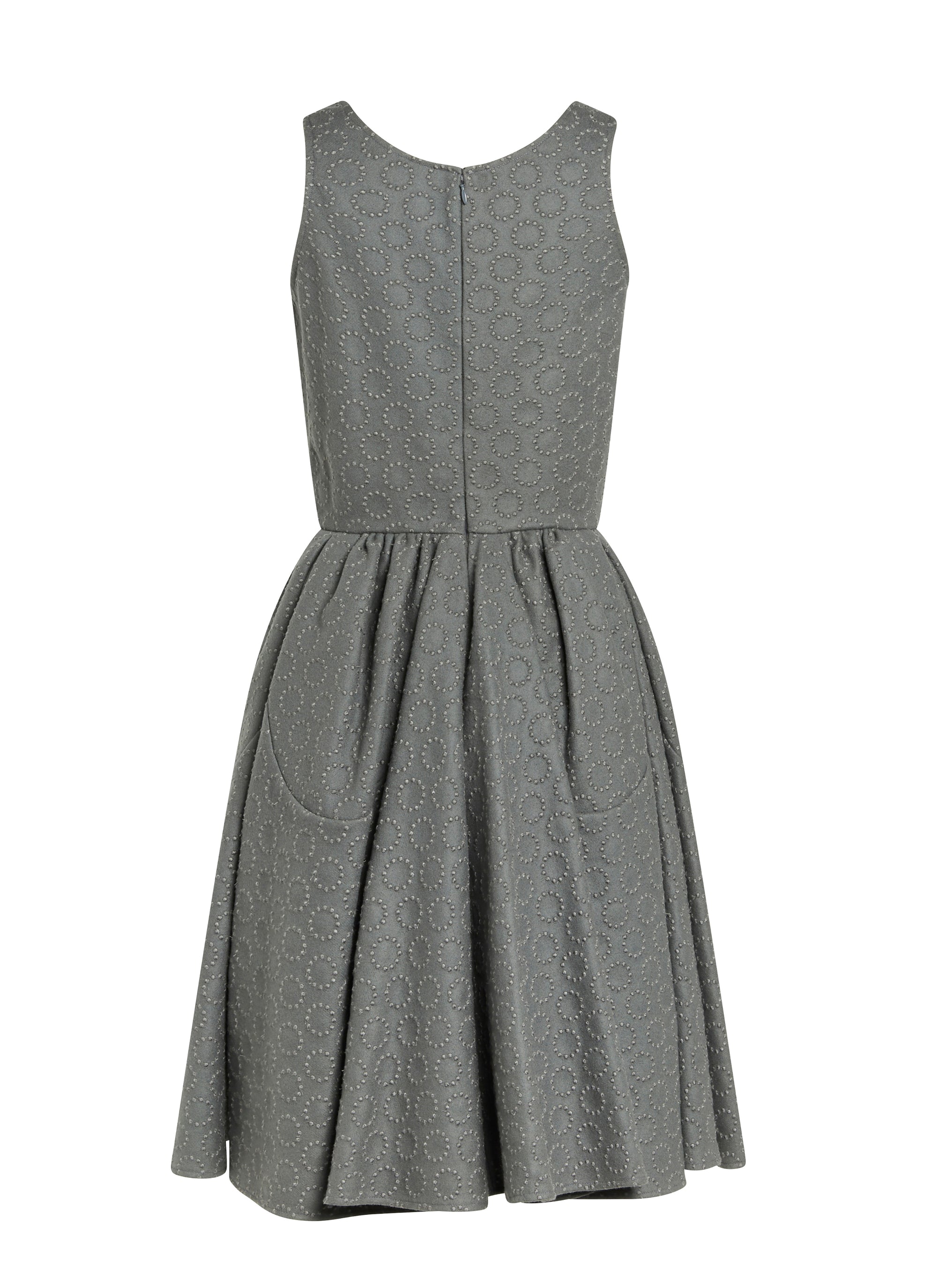 Robe pétale en laine et cachemire - Fer