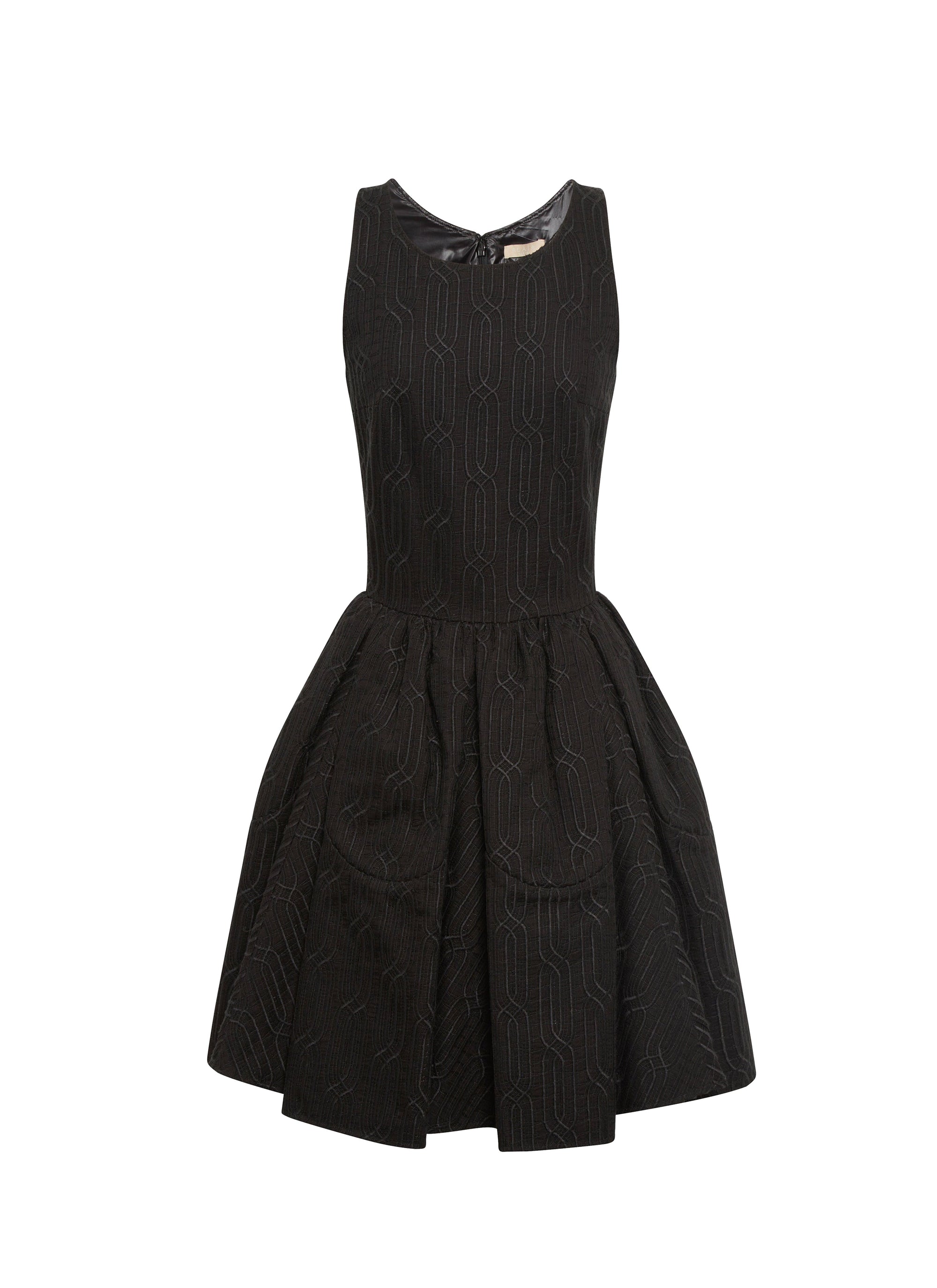 Short sleeveless skater dress - Black