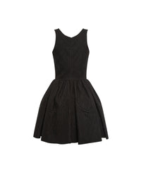 Short sleeveless skater dress - Black