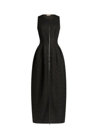 Embroidered maxi dress - Red & White