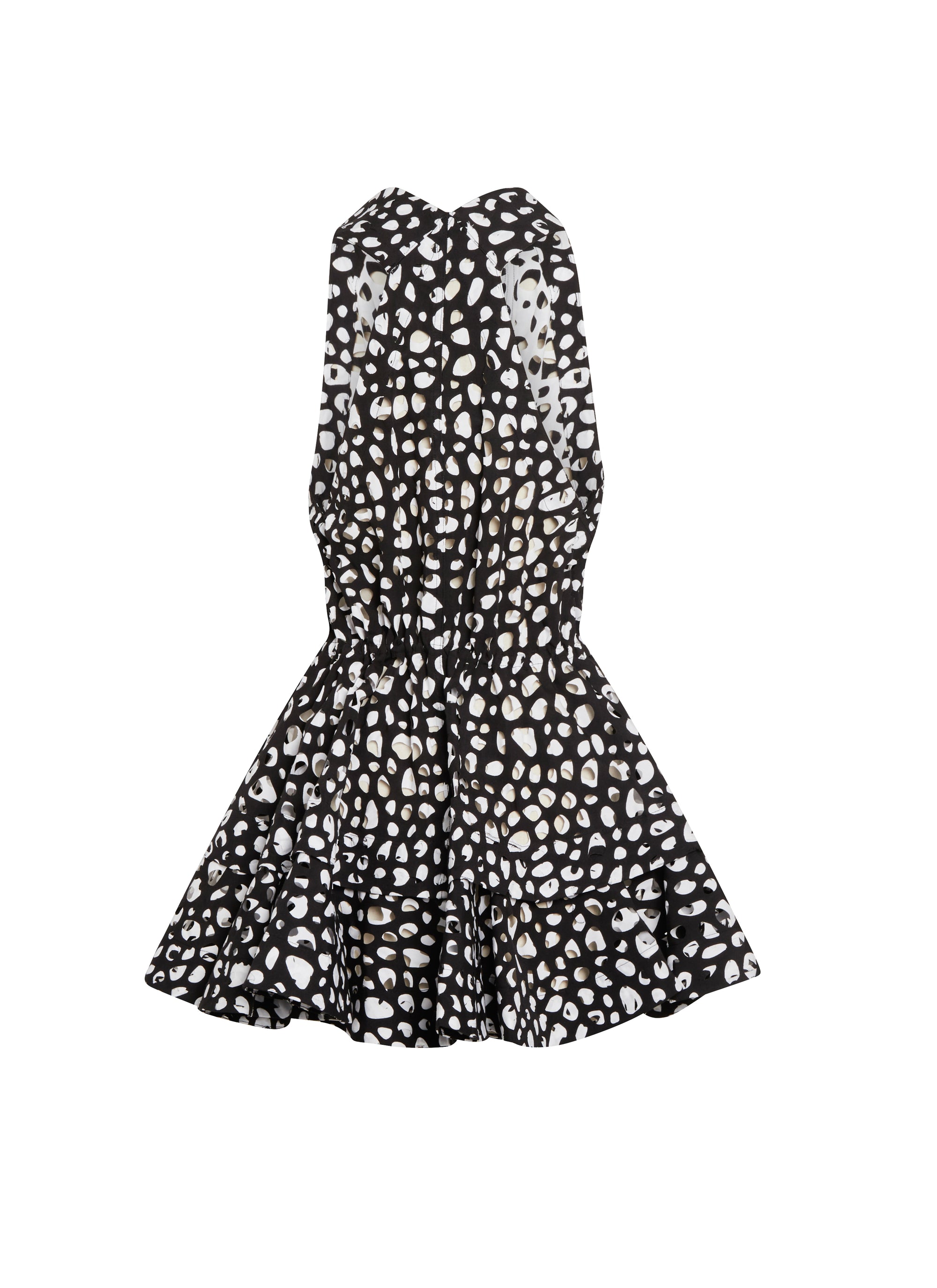 Sleeveless Belted Dress - Black & Black