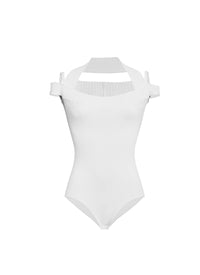 Body à manches courtes - Blanc