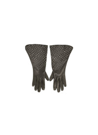 Gant glacé en cuir - Rouge & Blanc