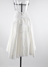 Jupe chevrons - Blanc Optique