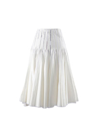 Jupe chevrons - Blanc Optique