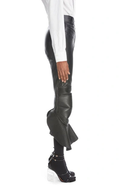 Pantalon en cuir mat en cuir - Noir Alaïa