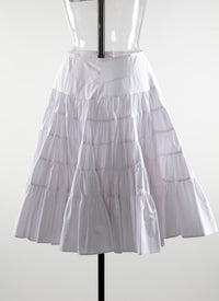 Pleated back skirt - Optic White