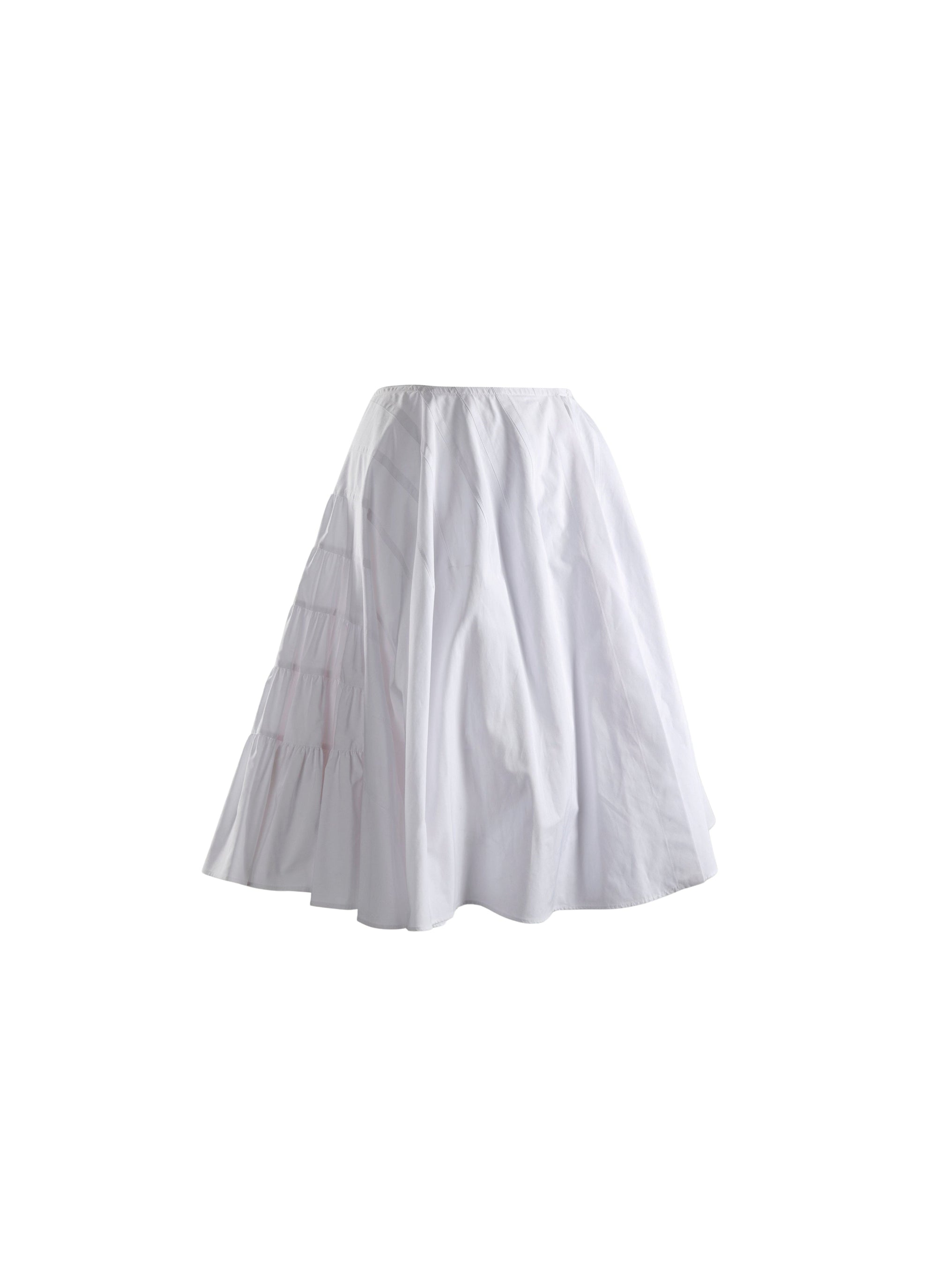 Pleated back skirt - Optic White