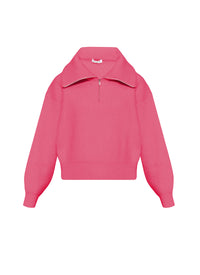 Pull col zippé en laine - Candy