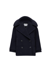 Caban oversize en laine - Marine