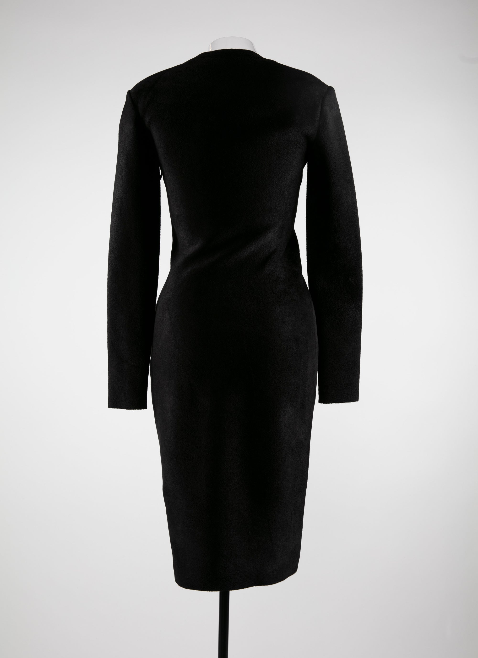 Long-sleeved cinched dress - Black intense