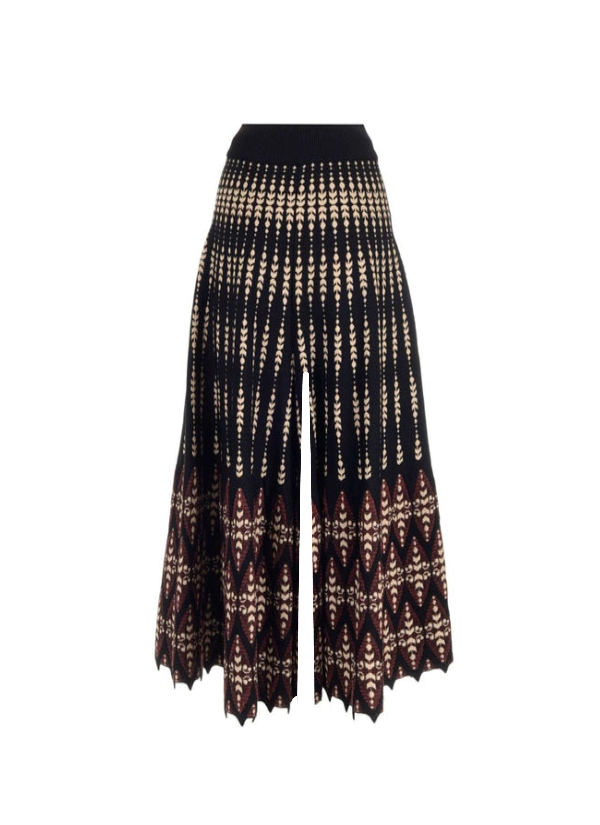 Sidi Bou said Pants - Black & Garnet