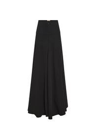Wool Culotte Skirt - Black